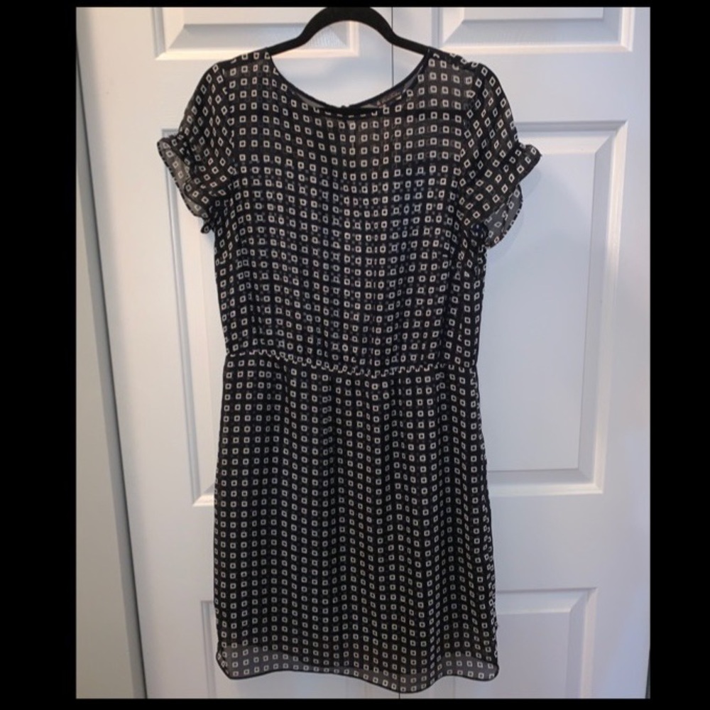 Brooks Brothers Black Print Dress